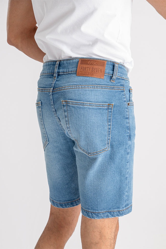 Ocean Blue Denim Shorts 
