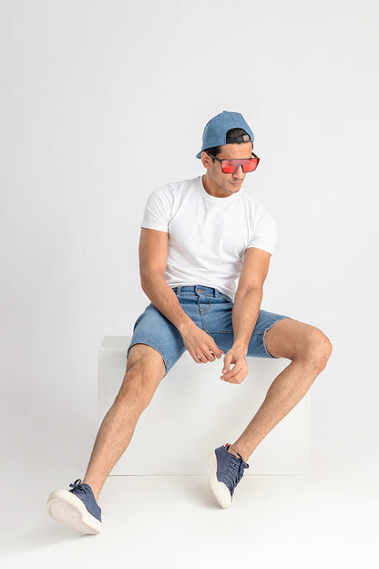 Ocean Blue Denim Shorts 