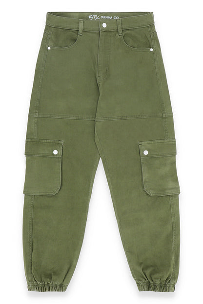 Olive Green Cargo Pants for Women 