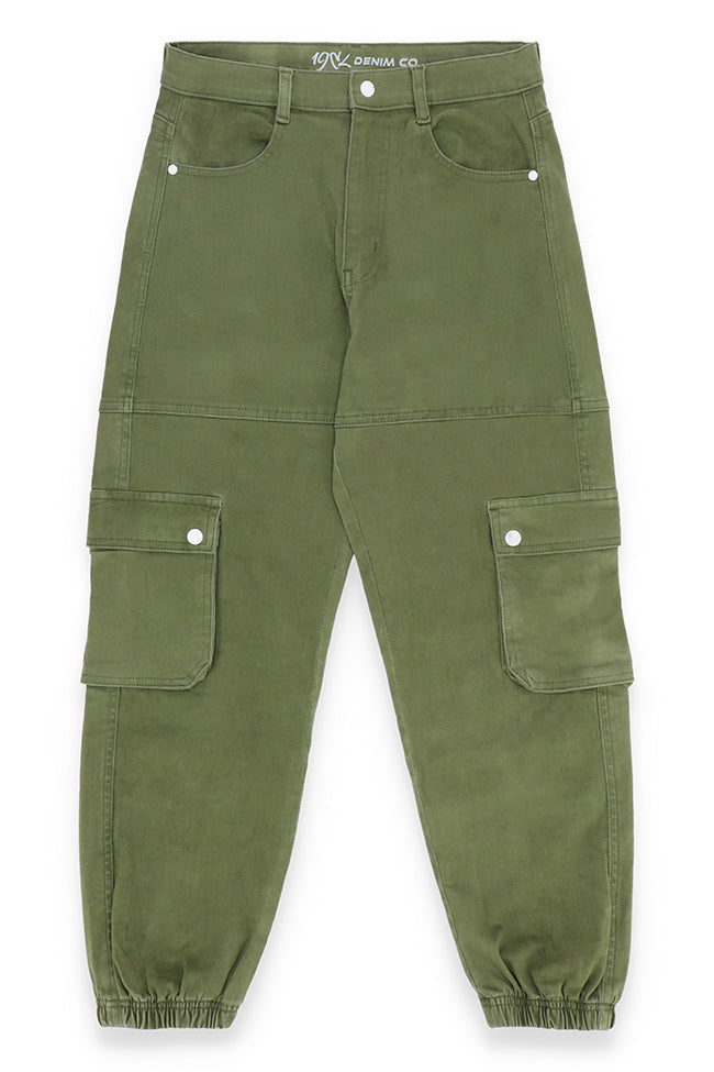 Olive Green Cargo Pants for Women 