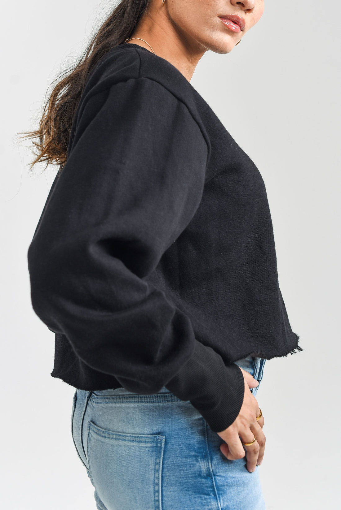 Women's Black Crop Top