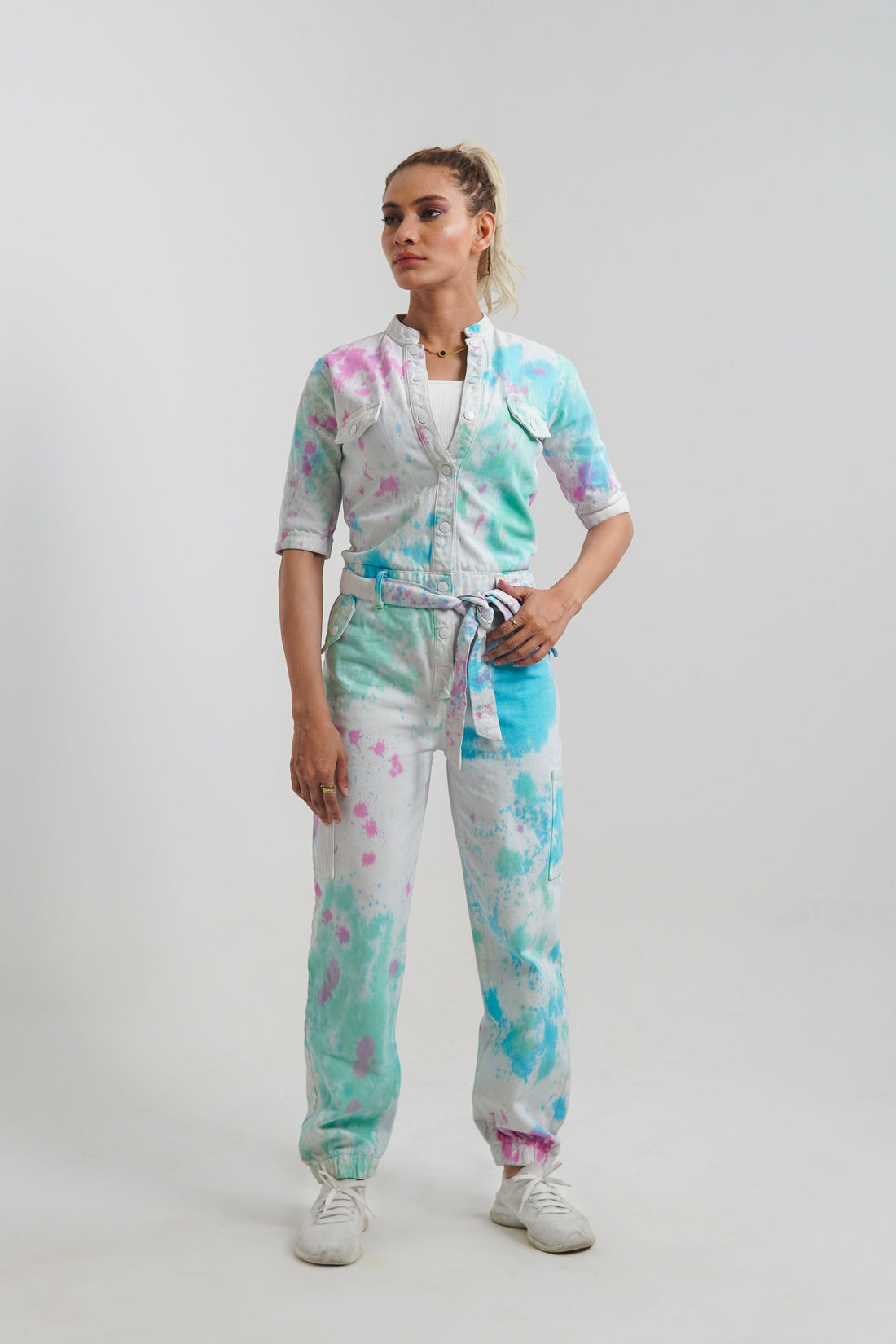 Women's multicolor jumpsuit with a regular fit