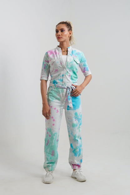 Women's multicolor jumpsuit with a regular fit