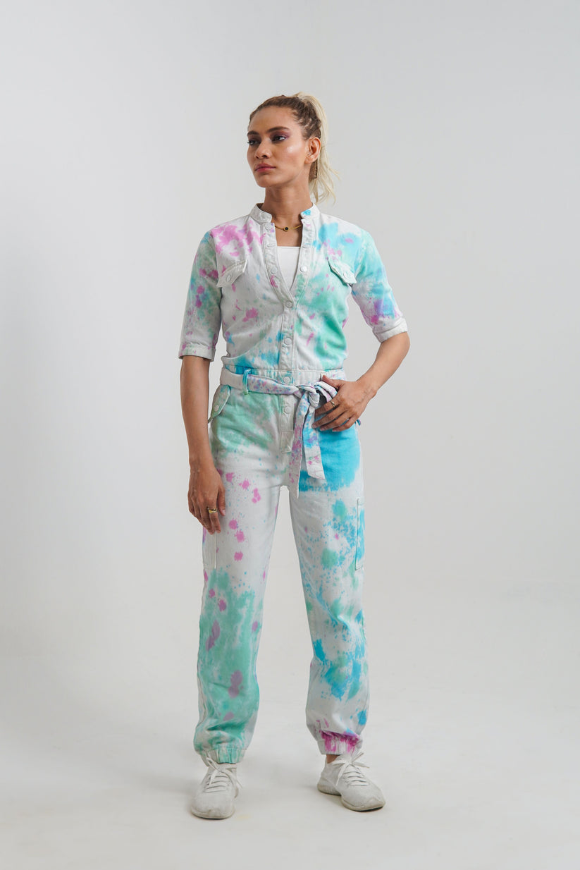 Women's multicolor jumpsuit with a regular fit