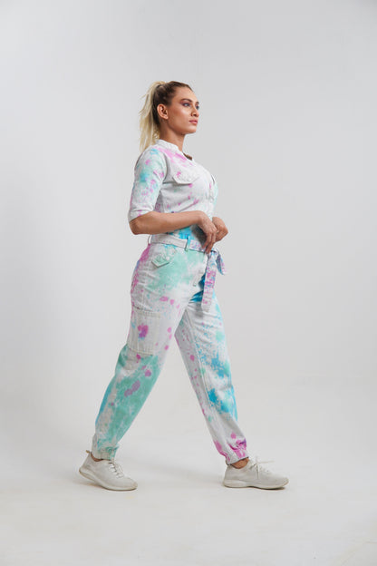 Women's multicolor jumpsuit with a regular fit