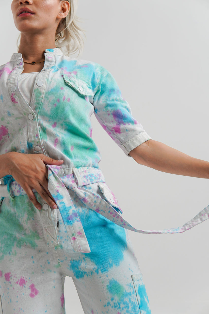 Women's multicolor jumpsuit with a regular fit